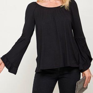 Ruffled Tulip Sleeve Top